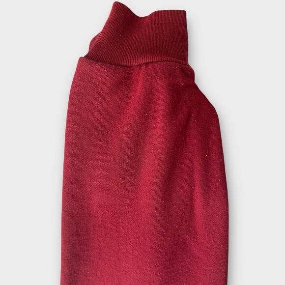 Vintage Top Stitch Cat 3/4 zip Sweatshirt Women's Large L Red Grandmacore 90s - Picture 9 of 9